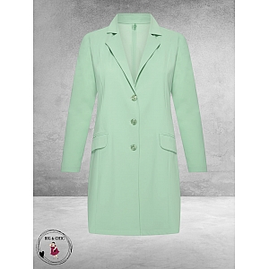 Plus Basics Blazer Long Jacket Mint
